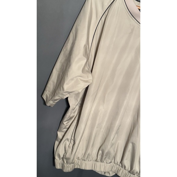 FootJoy Mens XL Tan Short Sleeve V-Neck Golf Windshirt Pullover Jacket - Picture 5 of 12